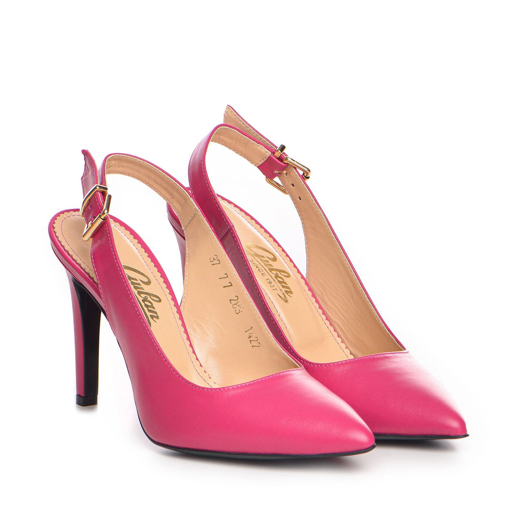 Pantofi dama Guvan model 1422 nappa magenta