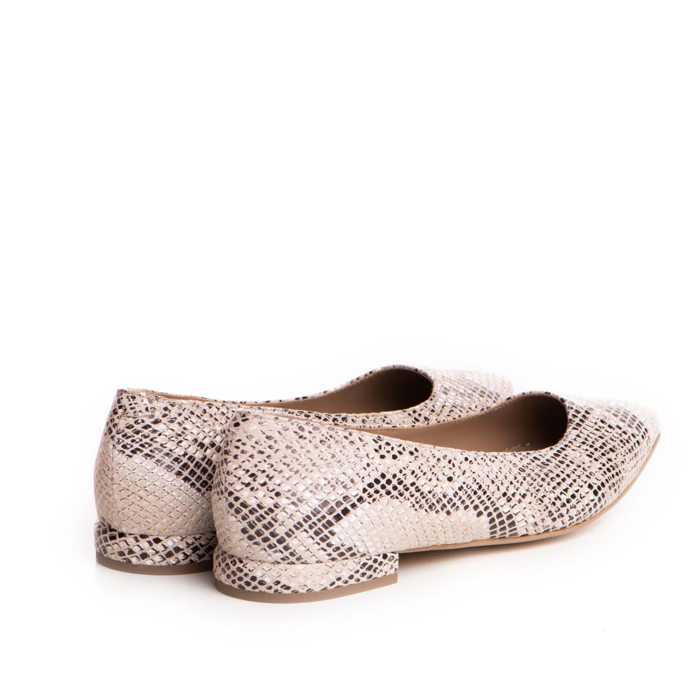 Balerini Guvan model 3628 piele naturala velur animal print bej