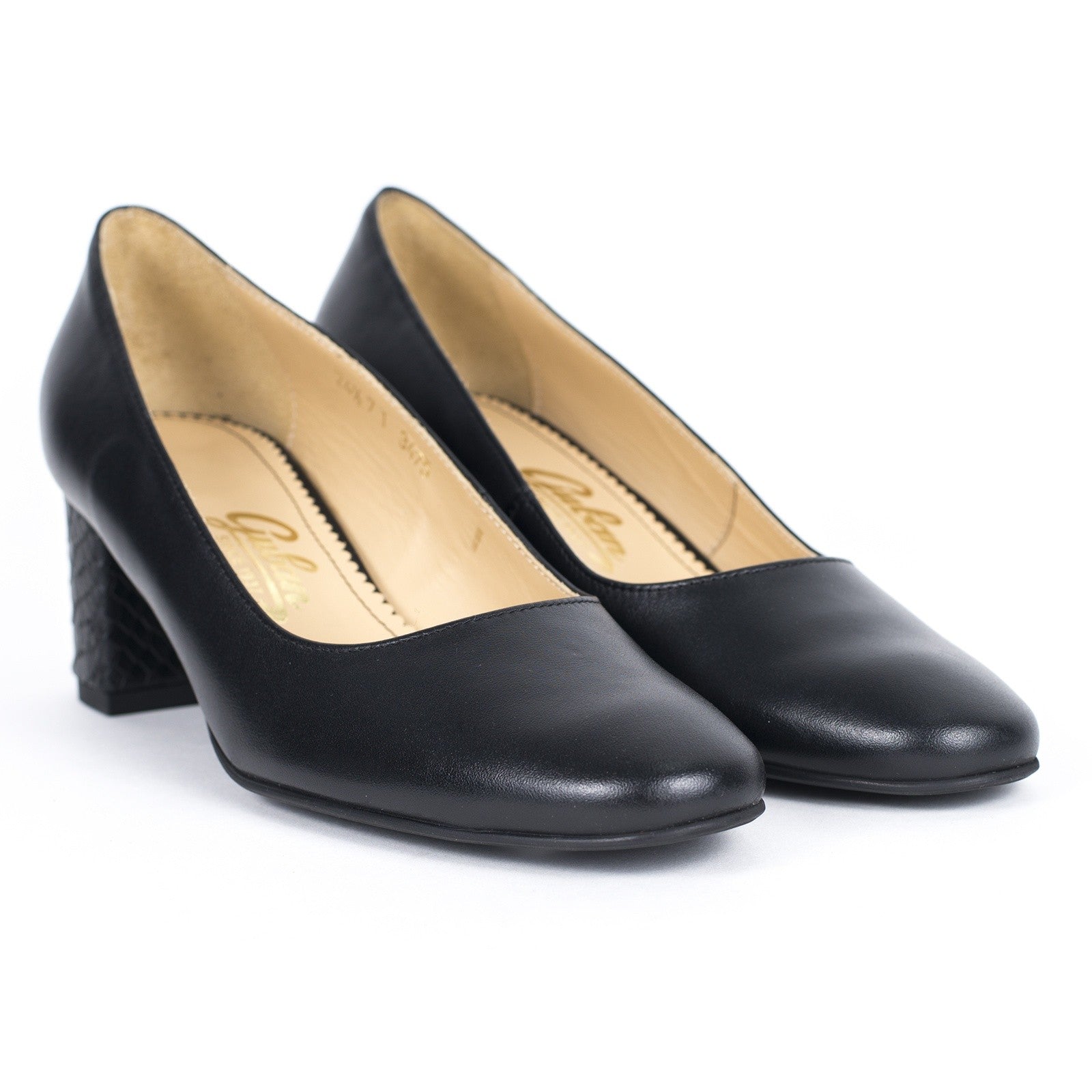 Pantofi dama Guvan model 3475 piele nappa negru/sarpe negru