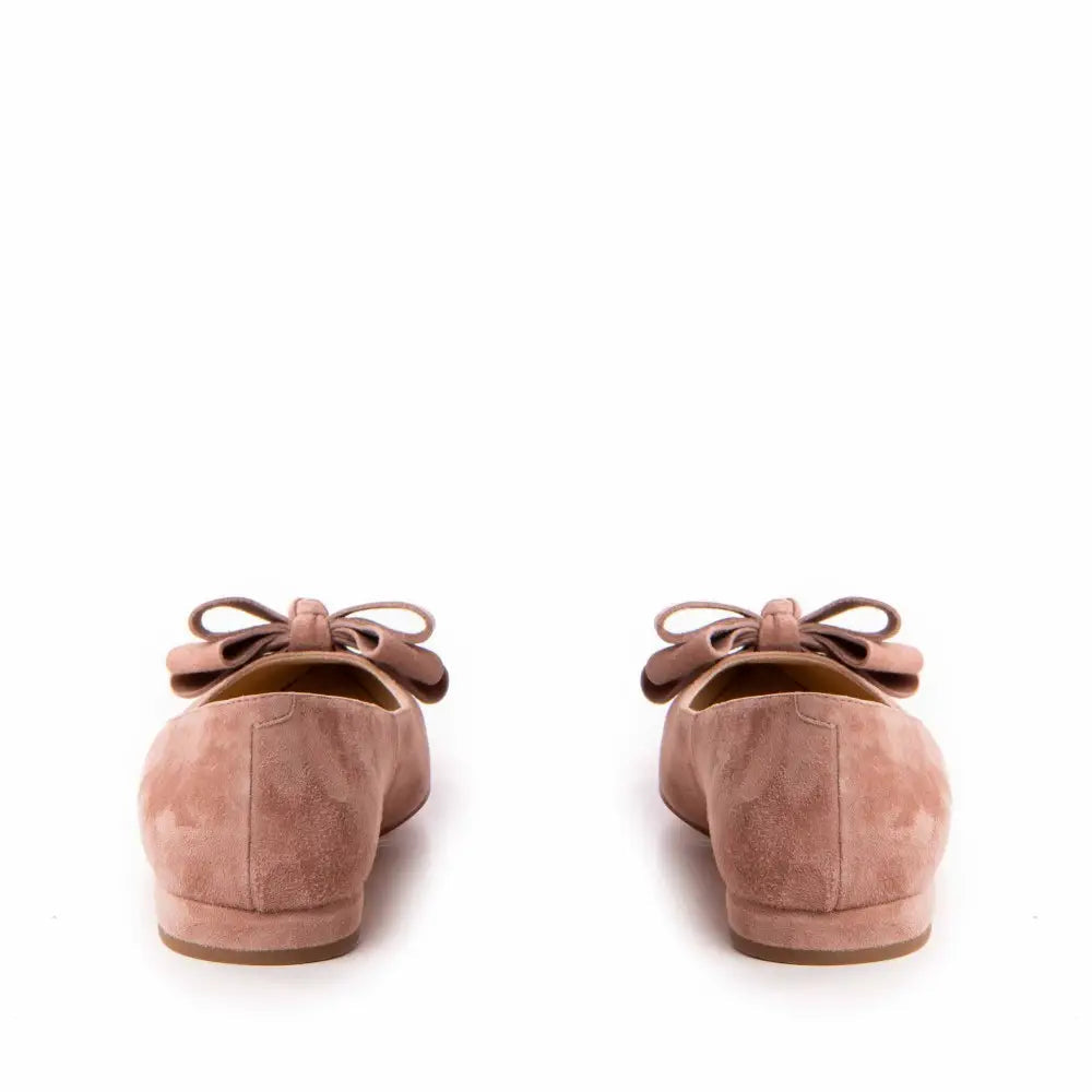 Balerini dama Guvan model 3608 piele velur mocha mouse