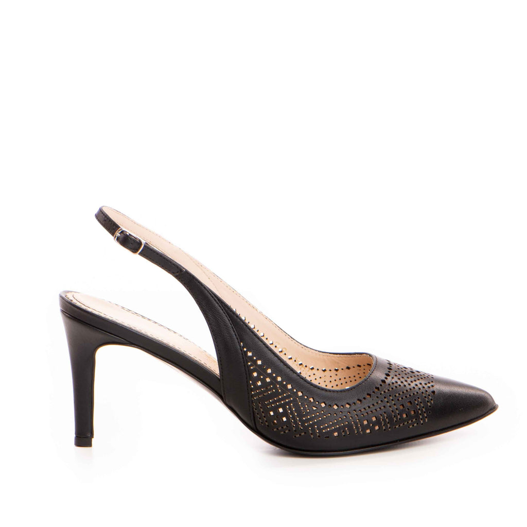 Pantofi dama Guvan model 1461 piele nappa negru