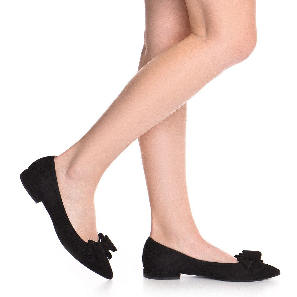 Balerini dama Guvan model 3608 piele velur negru