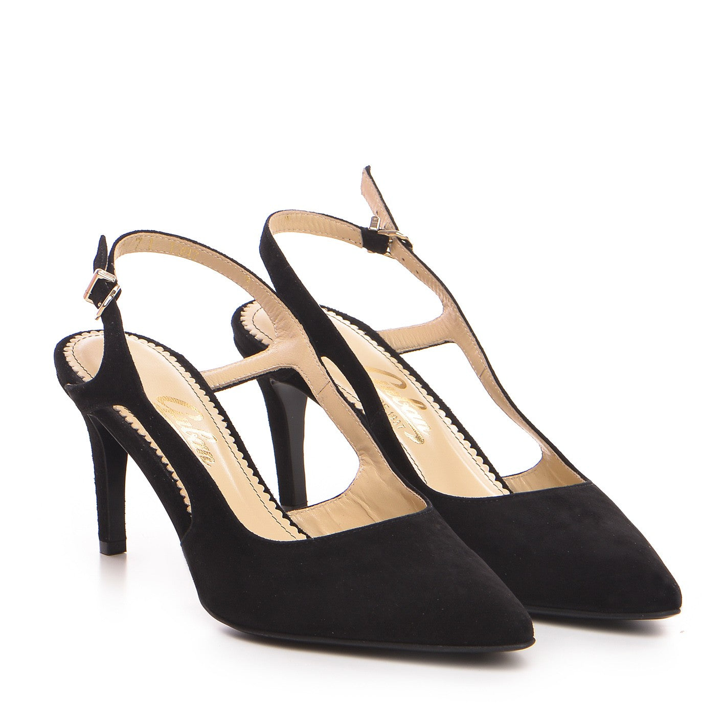 Pantofi dama Guvan model 1392 piele velur negru