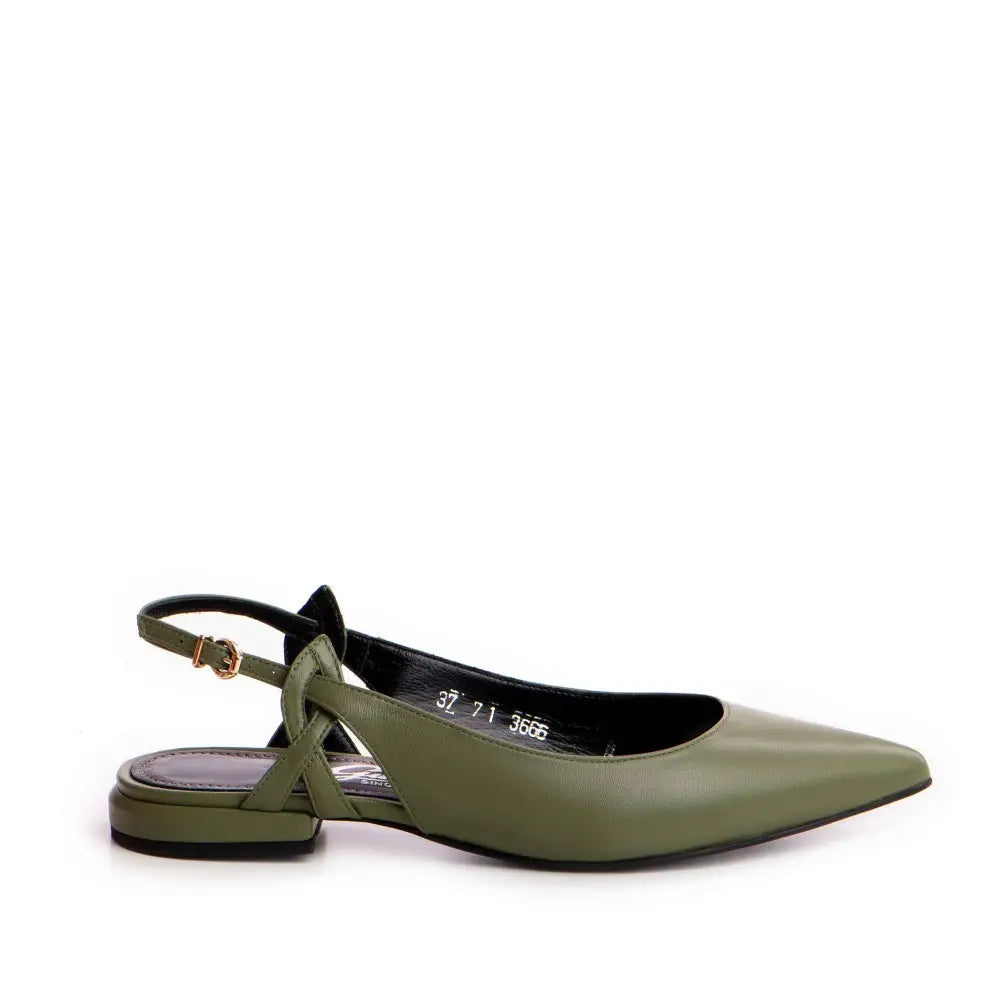 Balerini Guvan model 3666 piele naturala nappa kaki