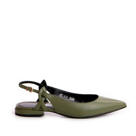 Balerini Guvan model 3666 piele naturala nappa kaki