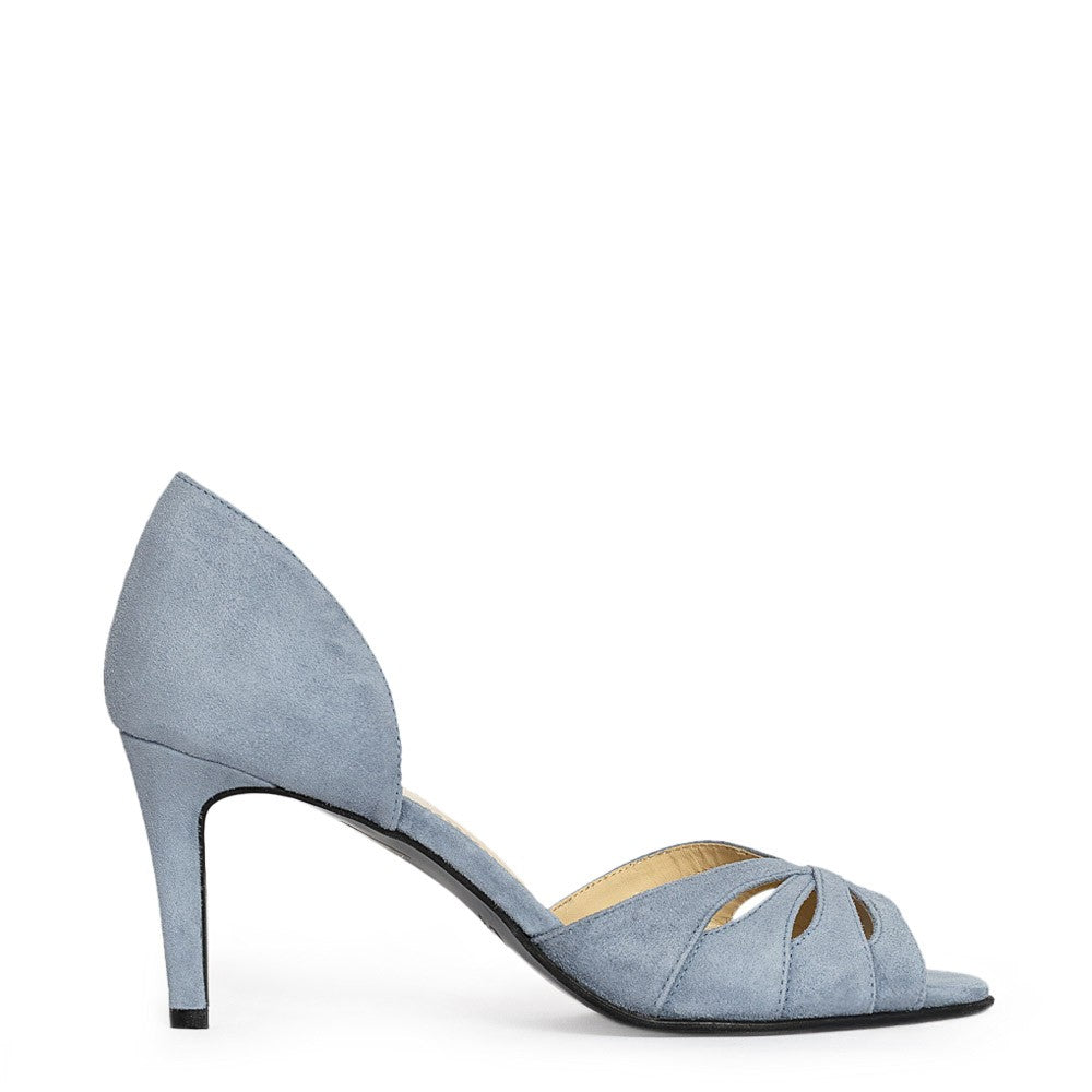 Sandale dama Guvan model 1486 piele velur albastru