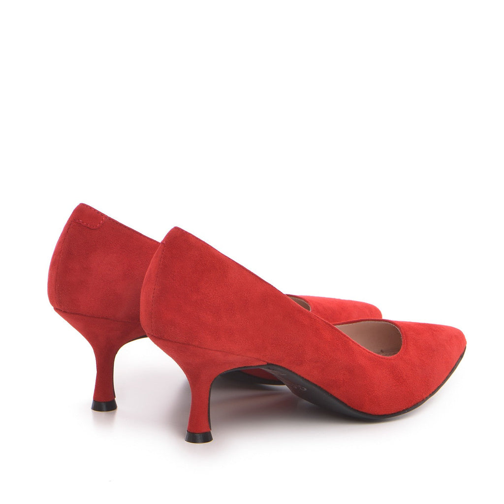 Pantofi dama Guvan model 1414 velur rosu