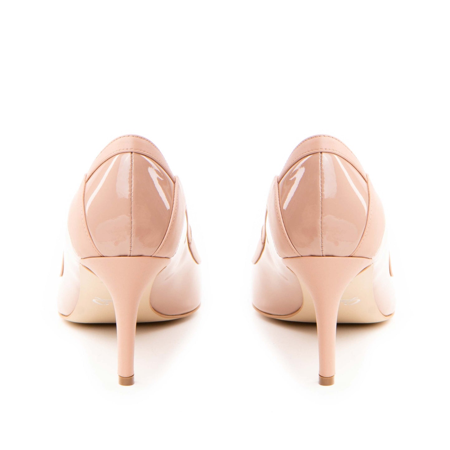Pantofi dama Guvan model 1354 piele lac nude/nappa nude
