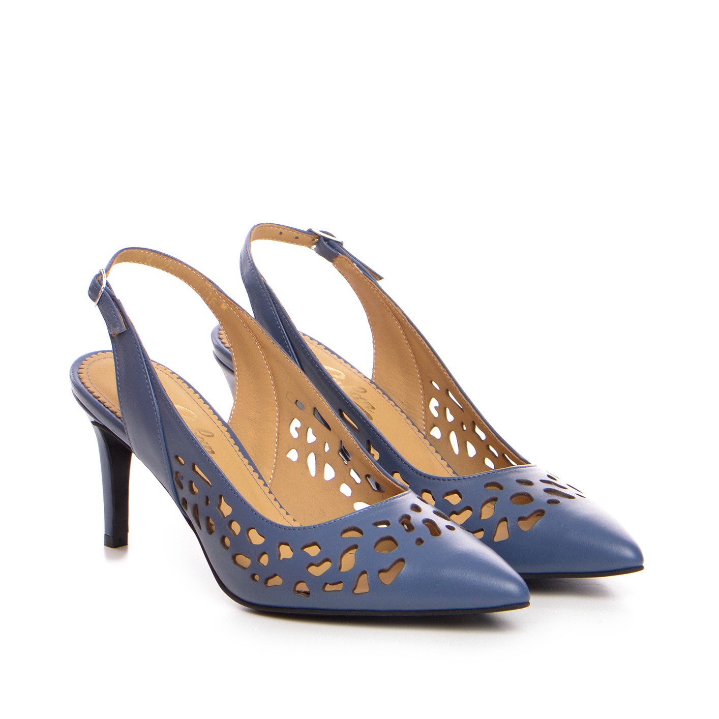 Pantofi dama Guvan model 1216 piele nappa albastru