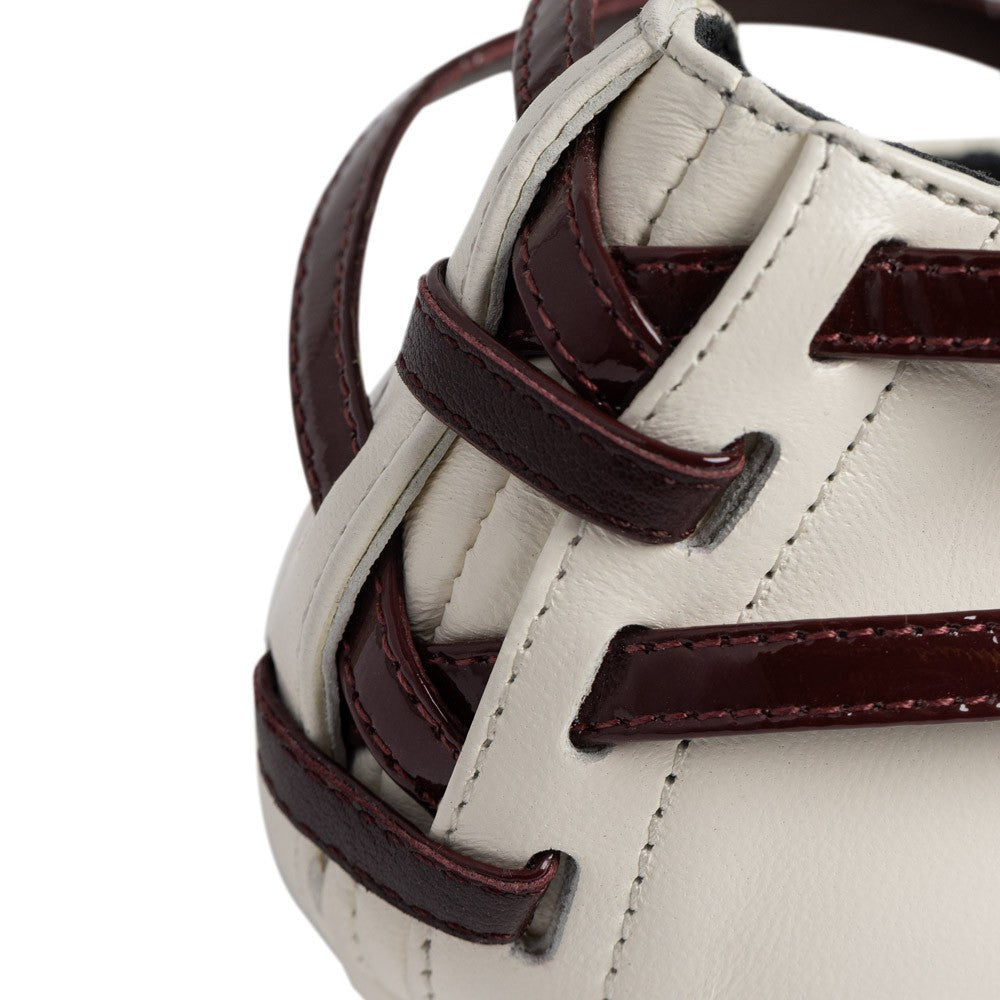 Pantofi dama Guvan model 1535 piele nappa crem-lac bordo