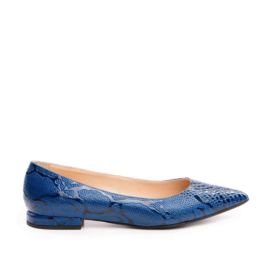 Balerini Guvan model 3628 piele animal print albastru