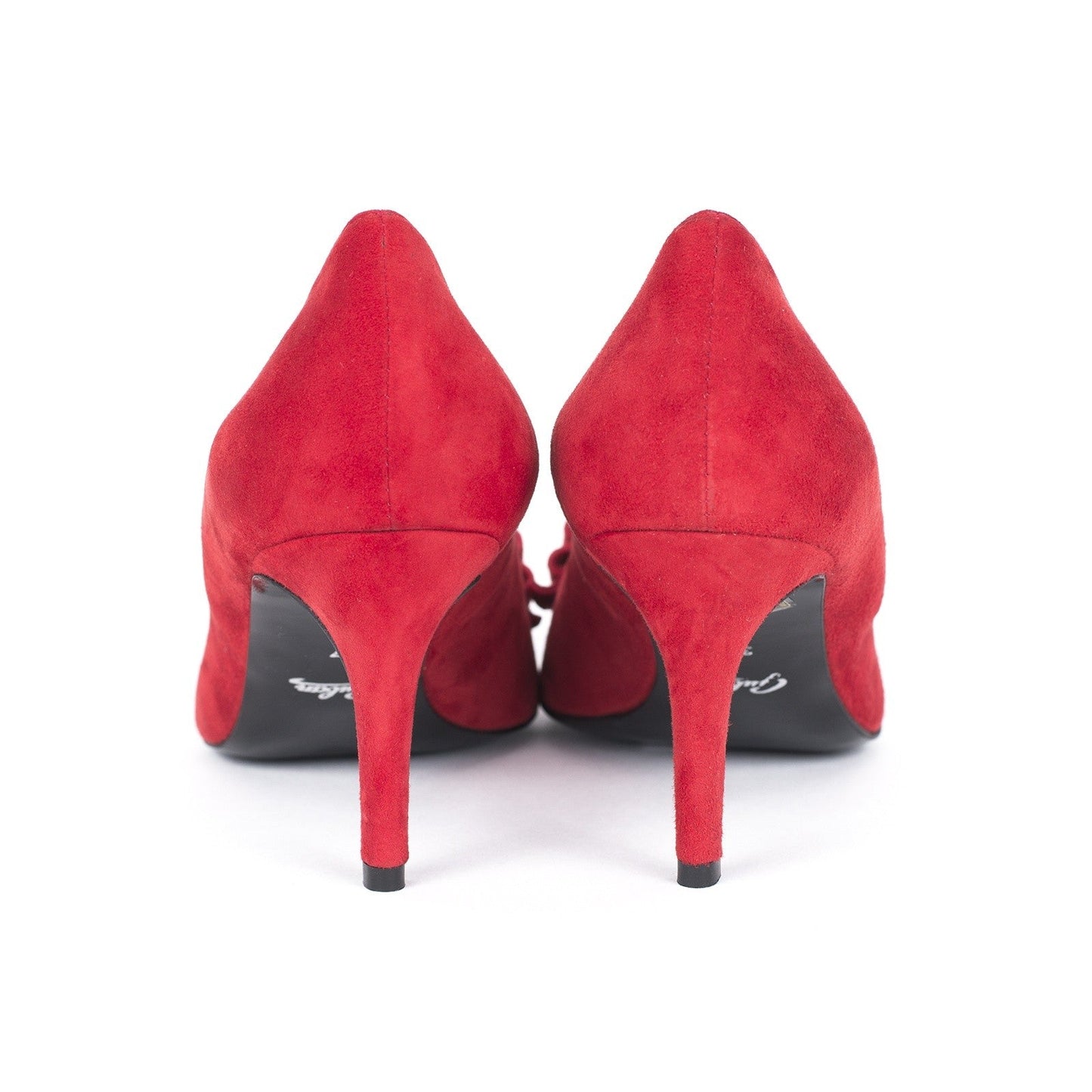 Pantofi dama Guvan model 1257 piele velur rosu