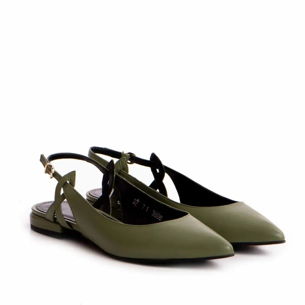 Balerini Guvan model 3666 piele naturala nappa kaki