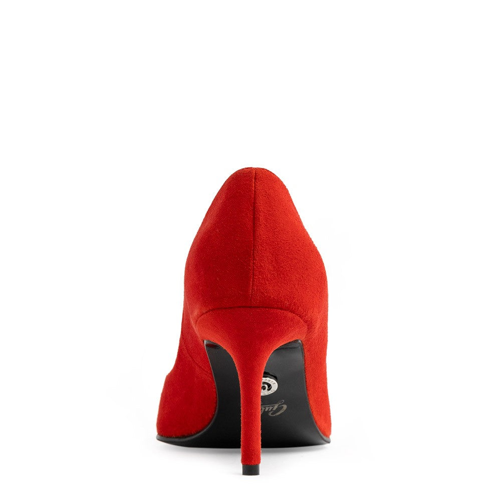 Pantofi  dama Guvan model 1531 piele velur rosu