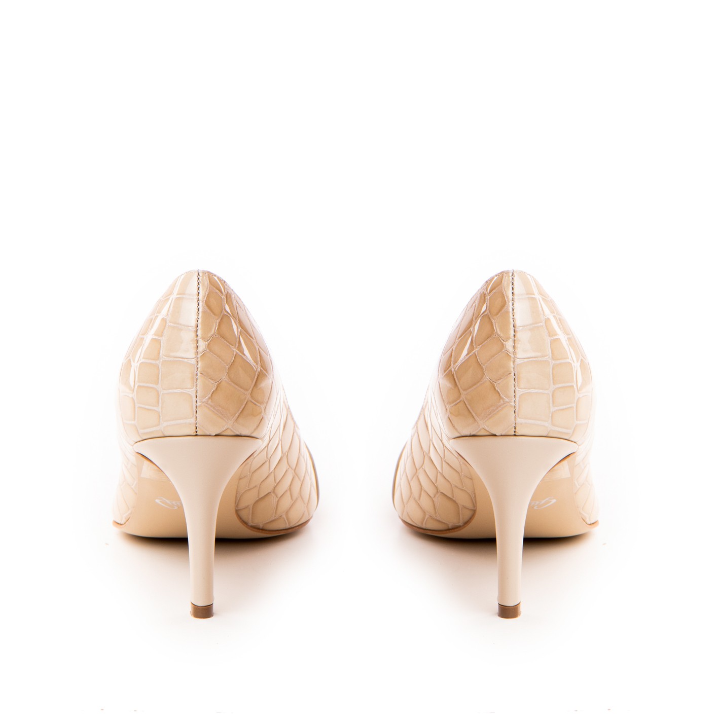 Pantofi dama Guvan model 1419 piele croco crem/nappa crem