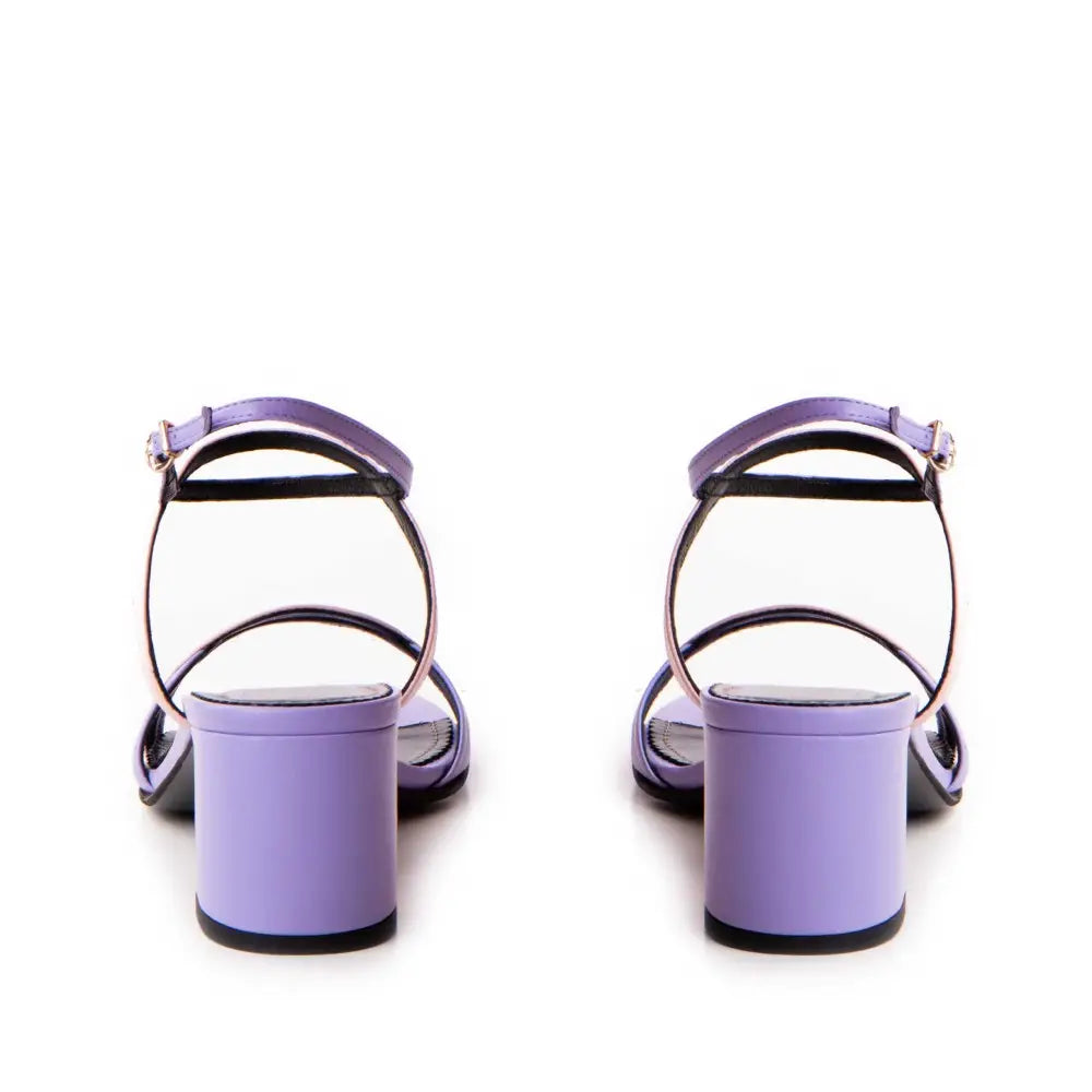 Sandale Guvan model 3667 piele nappa lila-nappa roz