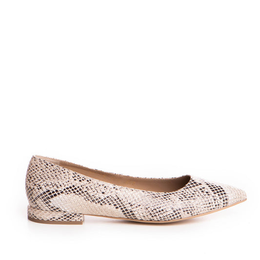 Balerini Guvan model 3628 piele naturala velur animal print bej