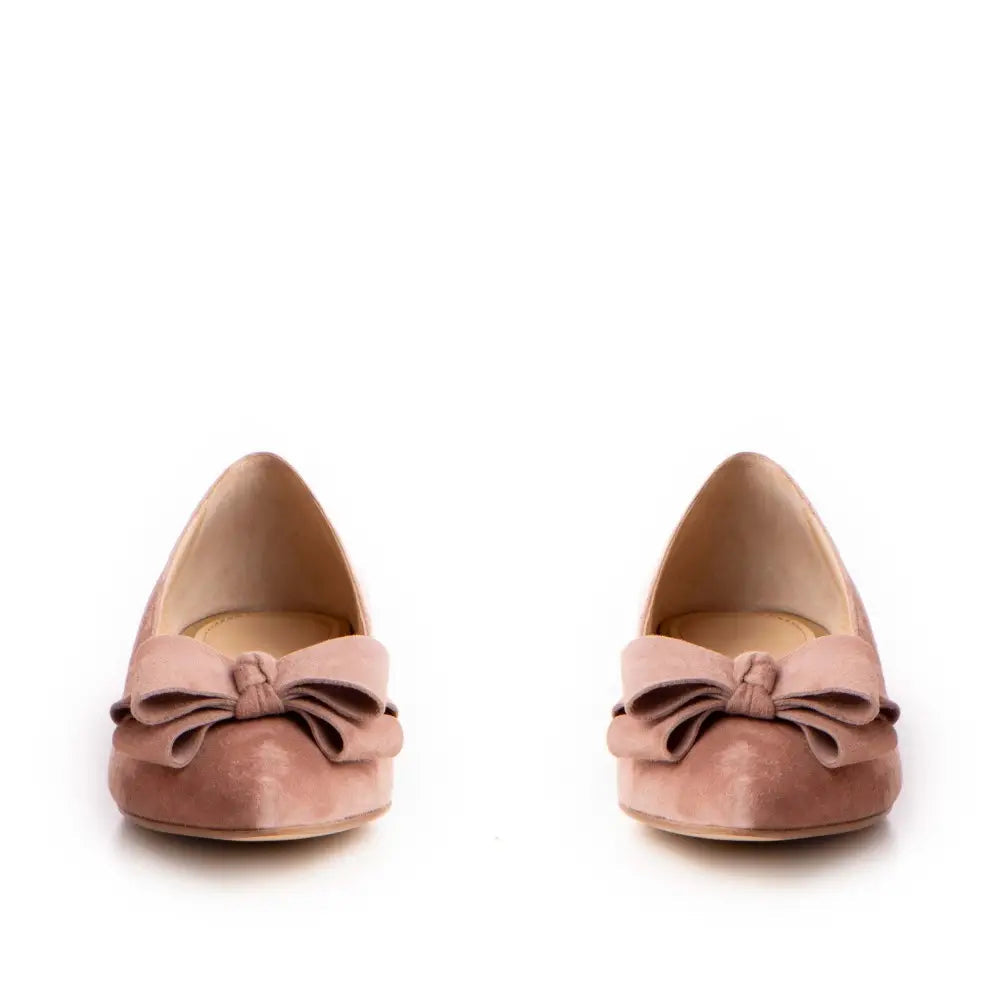 Balerini dama Guvan model 3608 piele velur mocha mouse