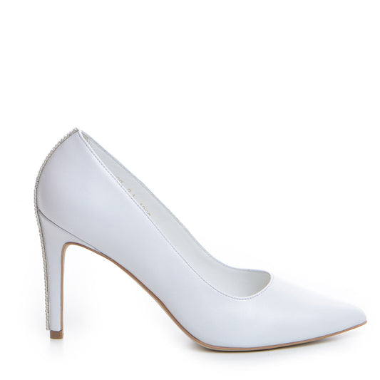 Pantofi mirese Guvan model 1368 nappa alb perlat