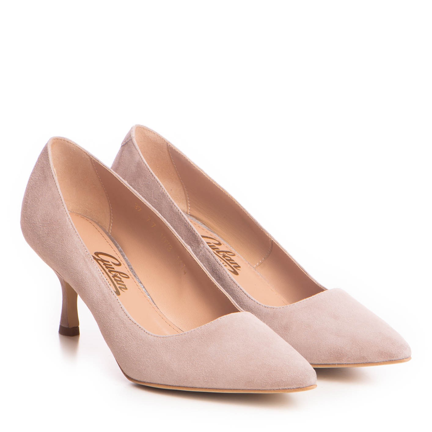 Pantofi dama Guvan model 1414 velur bej
