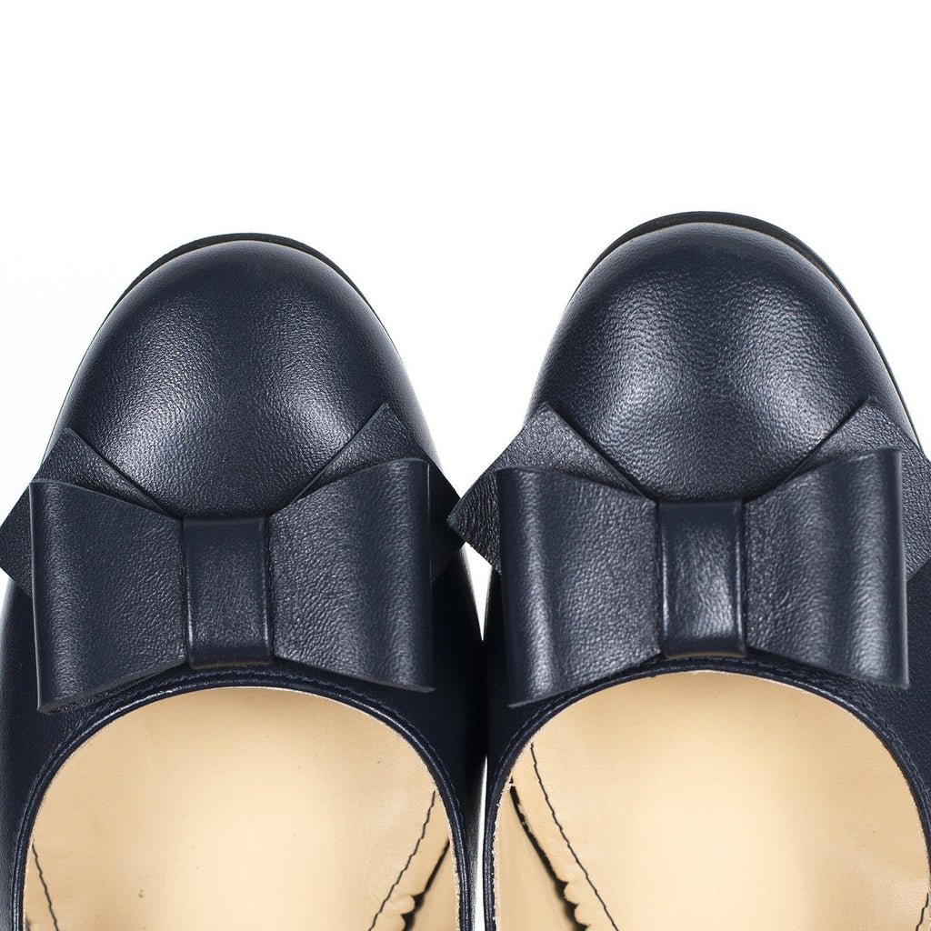 Pantofi dama Guvan model 3486 piele nappa bleumarin