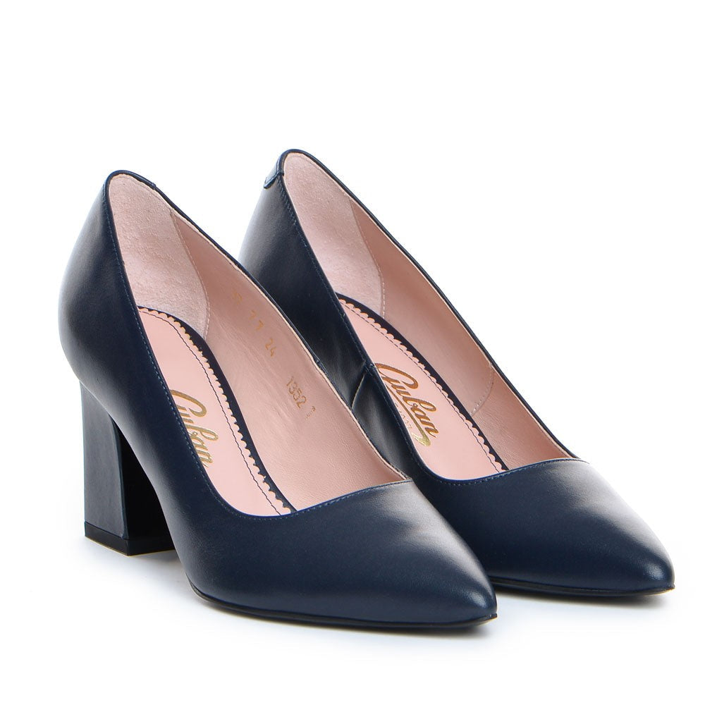 Pantofi dama Guvan model 1352 nappa bleumarin