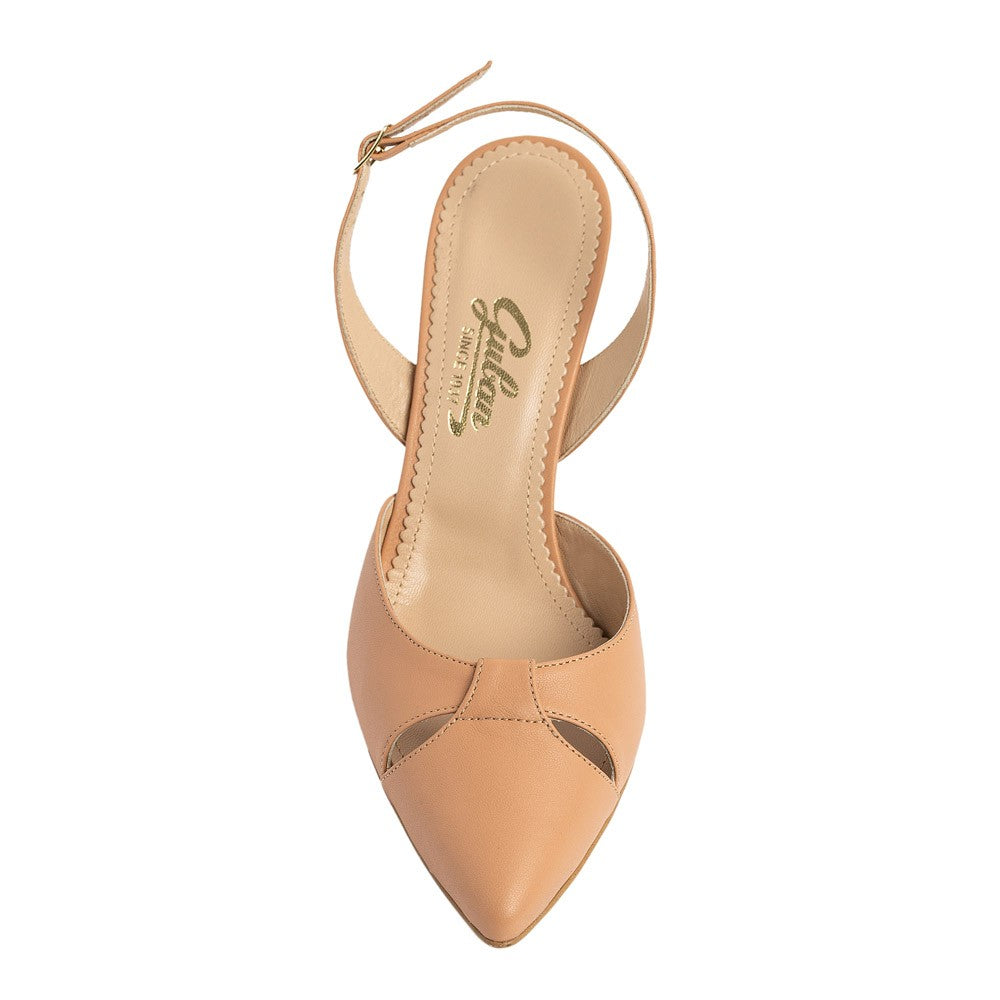 Pantofi dama Guvan model 1496 piele nappa caramiziu