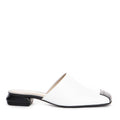 Papuci dama Guvan model 3557 nappa alb/nappa negru