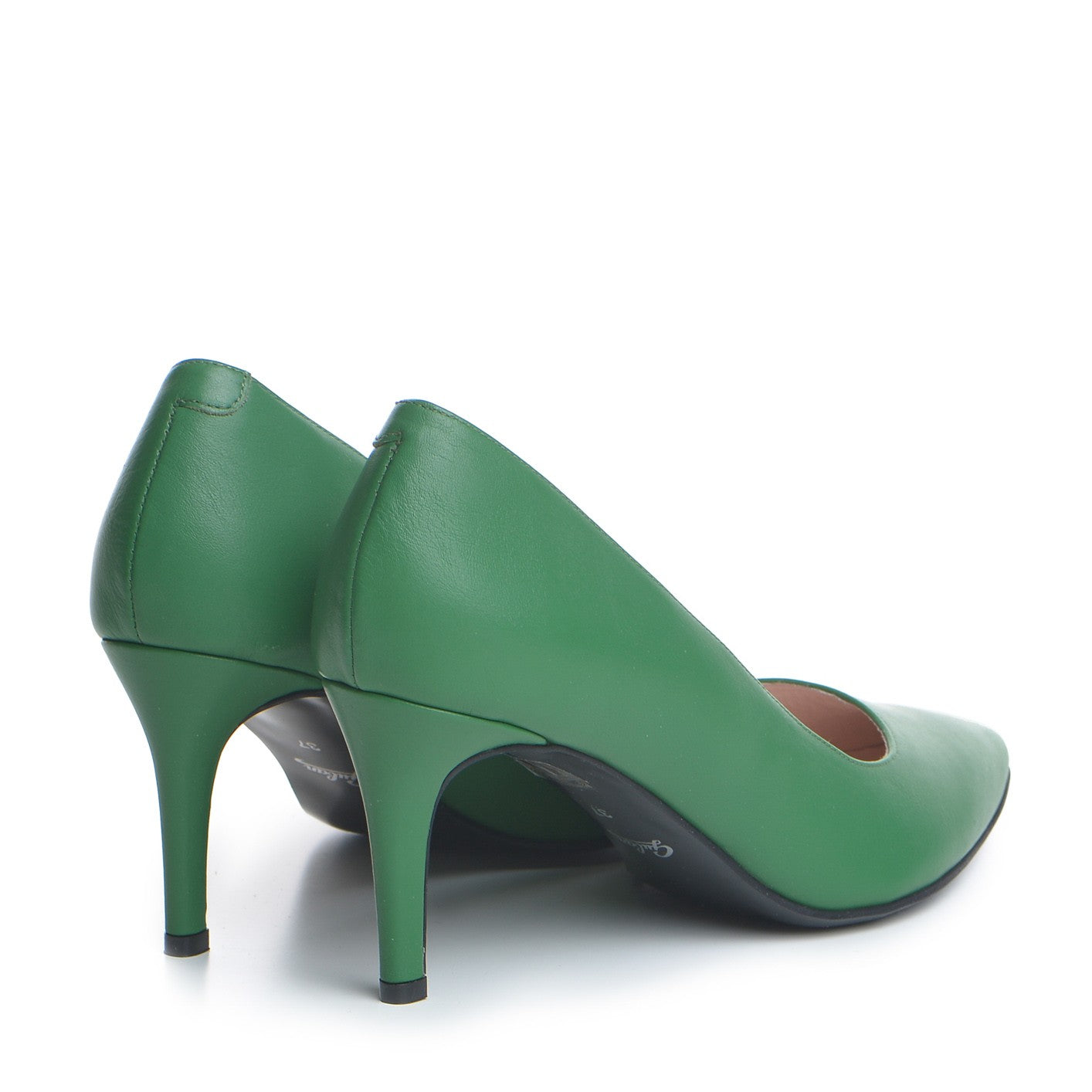 Pantofi dama Guvan model 1218 piele nappa verde trifoi