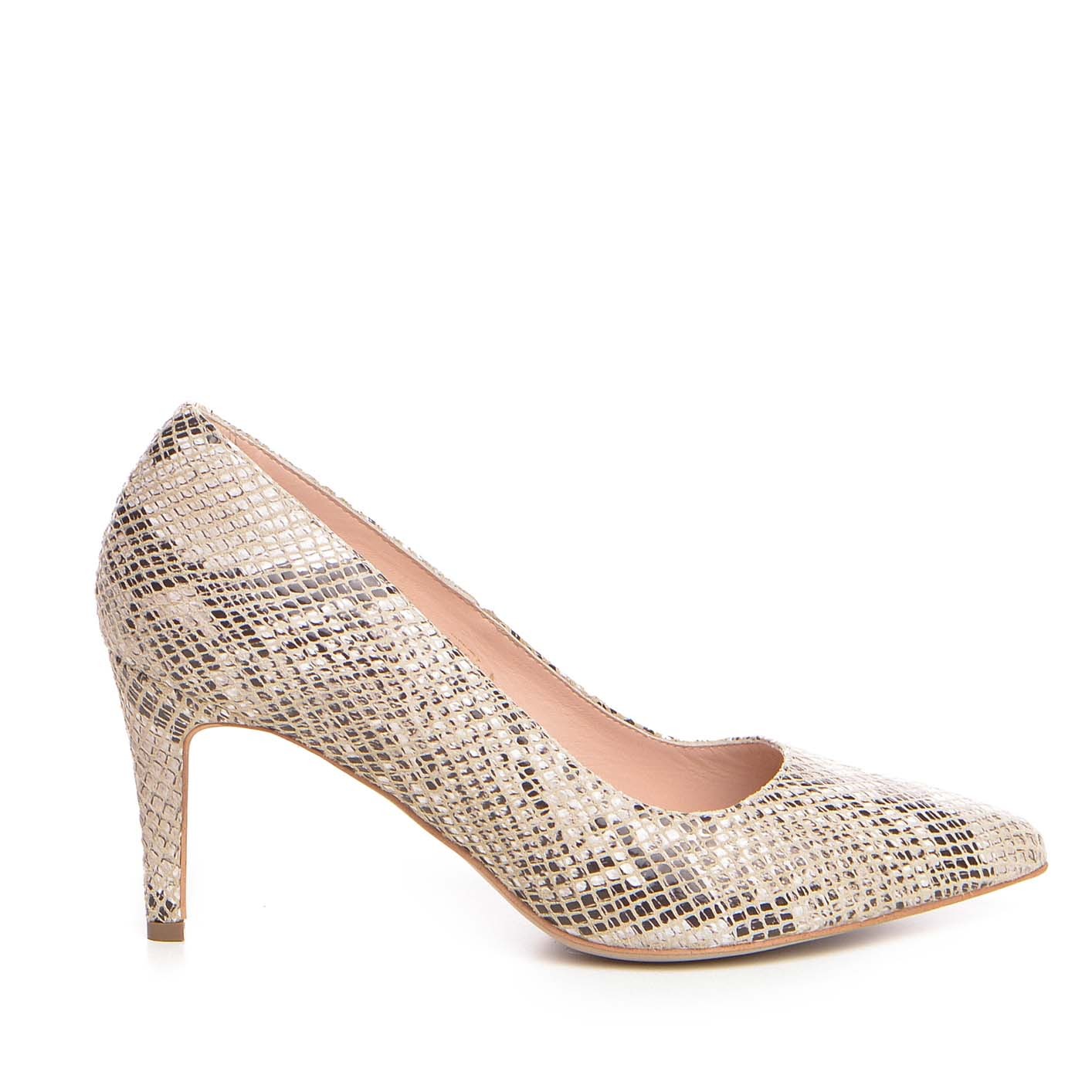Pantofi dama Guvan model 1218 piele nappa snake