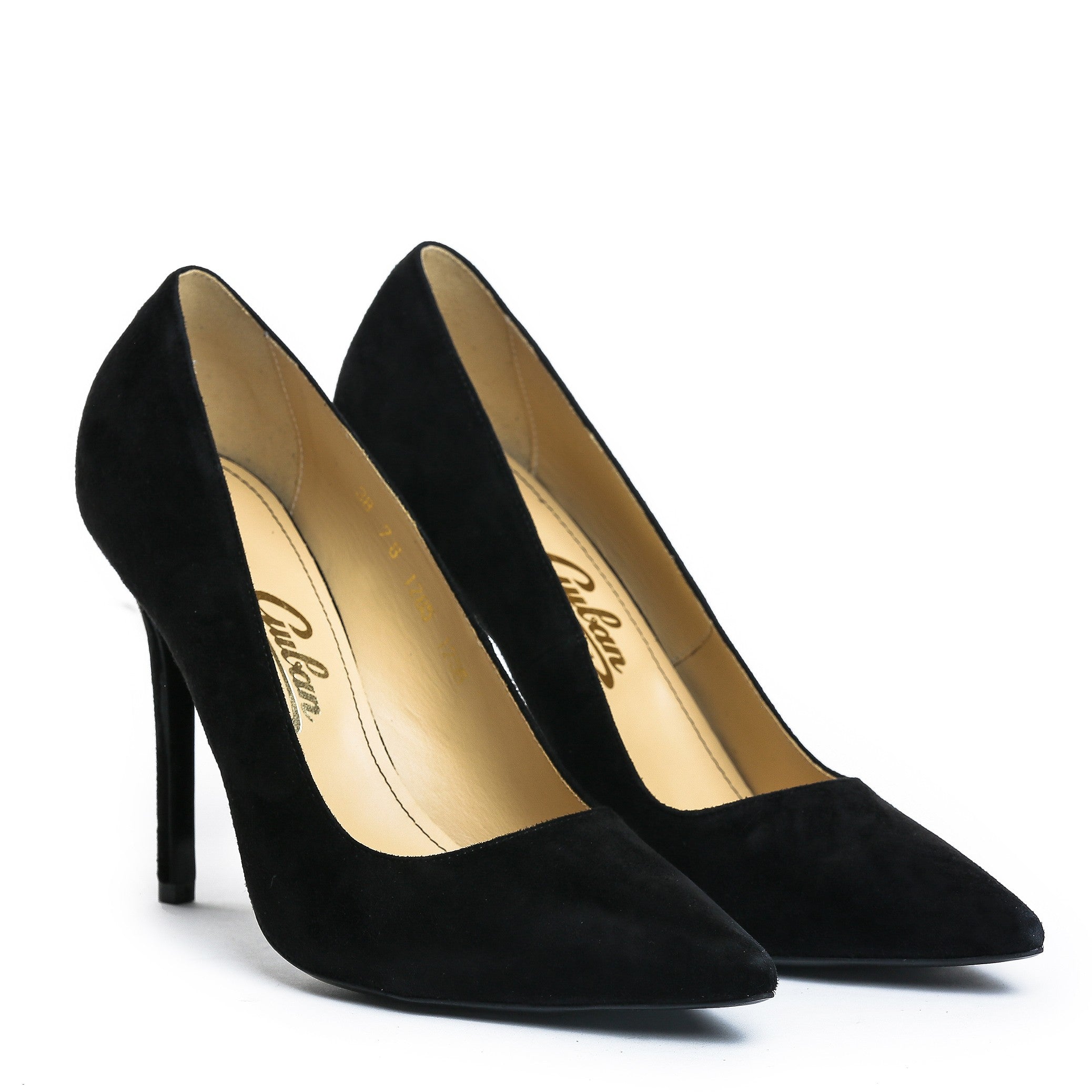 Pantofi dama Guvan model 1256 piele velur negru