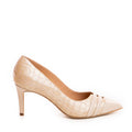 Pantofi dama Guvan model 1419 piele croco crem/nappa crem