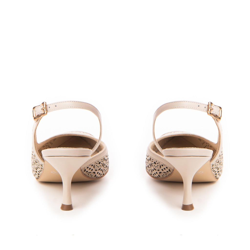 Pantofi dama Guvan model 1480 nappa crem