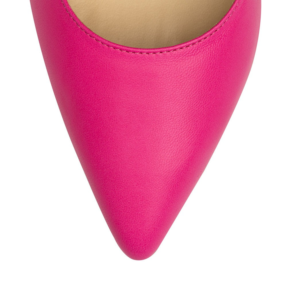 Pantofi dama Guvan model 1345 nappa fuxia