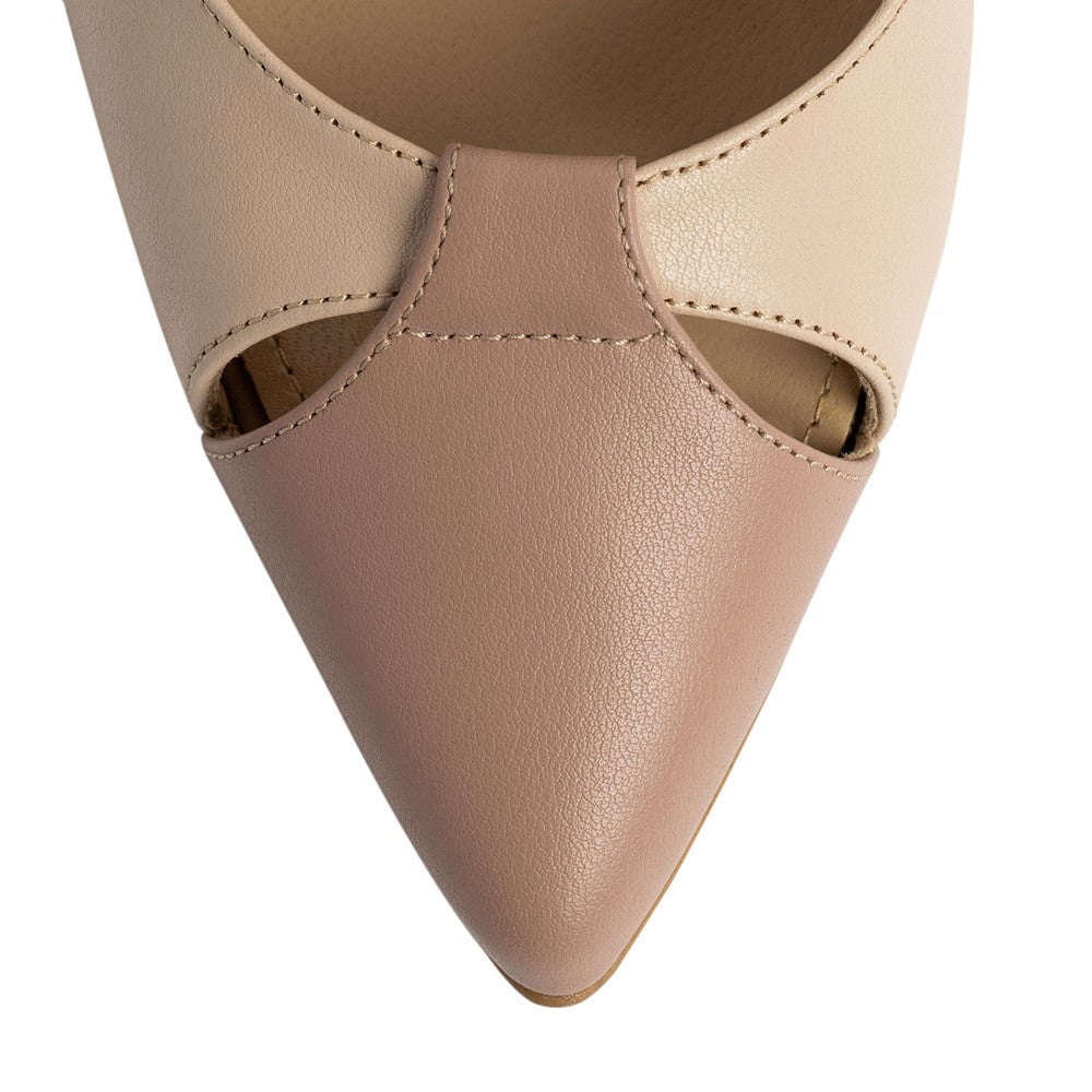Pantofi dama Guvan model 1503 piele nappa roz pudra-nappa roz nude