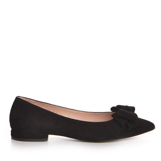 Balerini dama Guvan model 3608 piele velur negru