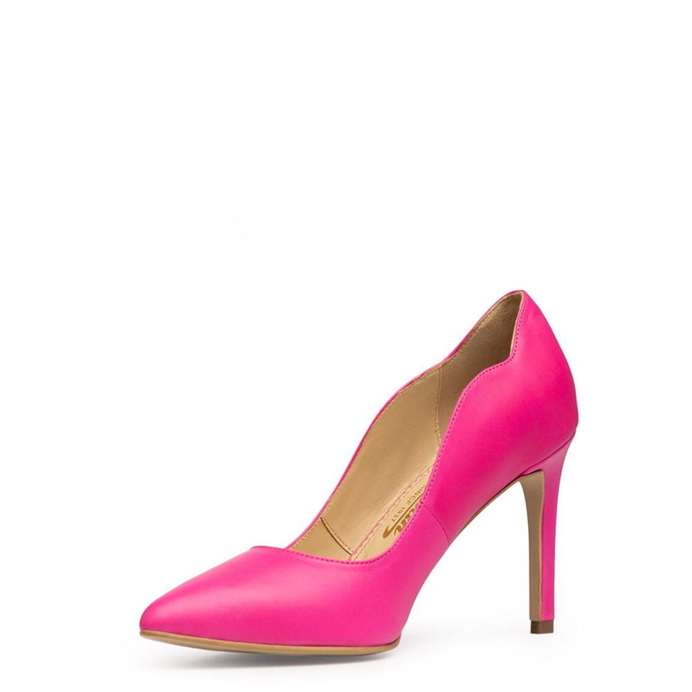 Pantofi dama Guvan model 1345 nappa fuxia